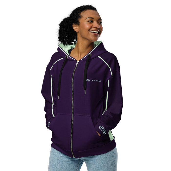 Travala Unisex zip hoodie - Image 3